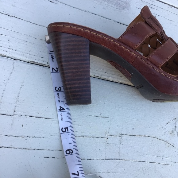 Born Leather Woven Heeled Sandals - Picture 6 of 11